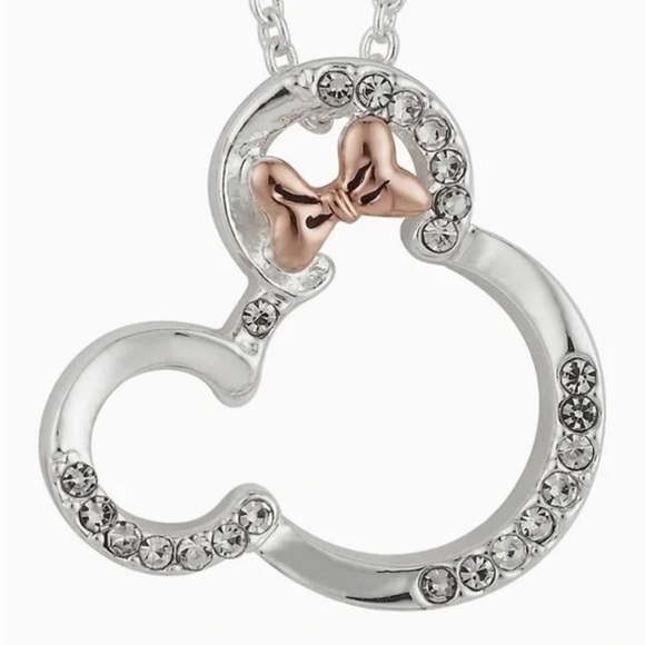 🆕 Disney’s Minnie Mouse Bowtiful Crystal Necklace 🎀 - Picture 2 of 3